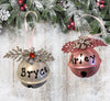 Personalized Holiday Christmas METAL JINGLE BELL Ornaments Tree and Gifts Handmade Gift Stocking Stuffer Crafters Delight {{ JAMsCraftCloset }}