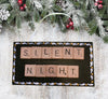 Ornament Wall Art Handmade Wooden Scrabble Pieces SILENT NIGHT Christmas Holiday Decor {{ JAMsCraftCloset }}