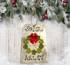 WREATH BUTTON ORNAMENTS Galvanized Tin Metal Christmas Tree Ornament Gift Handmade Holiday Decor Unique Personalized Ornament Stocking Stuffer {{ JAMsCraftCloset }}