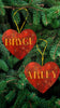 Christmas Personalized Ornament Handmade NAME ON HEART RED GOLD BLING Large HEART SHAPED Wooden Sublimation Large Holiday Tree Decoration GIFT Crafters Delight {{ JAMsCraftCloset }}