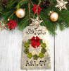 WREATH BUTTON ORNAMENTS Galvanized Tin Metal Christmas Tree Ornament Gift Handmade Holiday Decor Unique Personalized Ornament Stocking Stuffer {{ JAMsCraftCloset }}