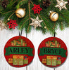Christmas Personalized Ornament Handmade NAME AND PACKAGES Large Round Wooden Sublimation Large Holiday Tree Decoration GIFT Crafters Delight -JAMsCraftCloset