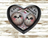 Valentine Heart-Shaped Tin Wall Art Handmade Hand Painted Love Saying - TO ME YOU ARE PERFECT Holiday Decoration Gift Idea Crafters Delight {{ JAMsCraftCloset }}