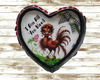 Valentine Heart-Shaped Tin Wall Art Handmade Hand Painted Love Saying - I AM ALL YOU NEED Holiday Decoration Gift Idea Crafters Delight {{ JAMsCraftCloset }}