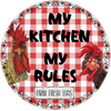 ROUND Digital Graphic Design MY KITCHEN MY RULES Holiday Sublimation PNG SVG Lake House Sign Farmhouse Country Home Cabin Kitchen Wall Art Wreath Design Gift Crafters Delight HAPPY CRAFTING {{ JAMsCraftCloset }}