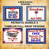 BUNDLE TUMBLERS PATRIOTIC 2 Digital Graphic Designs Positive Saying Home Decor Downloads SVG PNG JPEG Files Sublimation Design Crafters Delight {{ JAMsCraftCloset }}