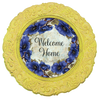 ROUND Digital Graphic Design BLUE POPPIES - WELCOME HOME Wedding Gift First Home Sublimation PNG SVG Country Farmhouse Home Decor Sign Wall Art Gift Crafters Delight - JAMsCraftCloset
