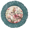 ROUND Digital Graphic Design EASTER BUNNY PINK BOW Sublimation PNG SVG Country Farmhouse Home Decor Sign Holiday Decor Wall Art Decor Wreath Design Gift Crafters Delight - JAMsCraftCloset