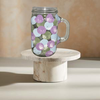 Mugs Mason Jar Hand Painted HAPPY DOTS Green Blue Lilac Drinkware Barware Kitchen Decor Summer Gift Idea Unique One of a Kind {{ JAMsCraftCloset }}