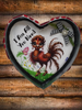 Valentine Heart-Shaped Tin Wall Art Handmade Hand Painted Love Saying - I AM ALL YOU NEED Holiday Decoration Gift Idea Crafters Delight {{ JAMsCraftCloset }}