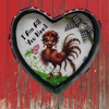 Valentine Heart-Shaped Tin Wall Art Handmade Hand Painted Love Saying - I AM ALL YOU NEED Holiday Decoration Gift Idea Crafters Delight {{ JAMsCraftCloset }}