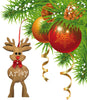 Christmas Personalized Ornament Handmade REINDEER Wooden Holiday Tree Decoration Gift Crafters Delight {{ JAMsCraftCloset }}