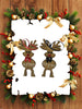 Christmas Personalized Ornament Handmade REINDEER Wooden Holiday Tree Decoration Gift Crafters Delight {{ JAMsCraftCloset }}
