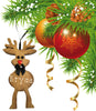 Christmas Personalized Ornament Handmade REINDEER Wooden Holiday Tree Decoration Gift Crafters Delight {{ JAMsCraftCloset }}