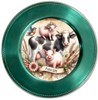 ROUND Digital Graphic Design FARM LIFE - COW PIGS BIRD Floral Wedding Gift First Home Sublimation Decoupage PNG SVG Country Farmhouse Home Kitchen Decor Wall Art Shelf Sitter Gift Crafters Delight - JAMsCraftCloset