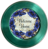 ROUND Digital Graphic Design BLUE POPPIES - WELCOME HOME Wedding Gift First Home Sublimation PNG SVG Country Farmhouse Home Decor Sign Wall Art Gift Crafters Delight - JAMsCraftCloset