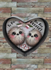 Valentine Heart-Shaped Tin Wall Art Handmade Hand Painted Love Saying - TO ME YOU ARE PERFECT Holiday Decoration Gift Idea Crafters Delight {{ JAMsCraftCloset }}