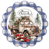 ROUND Digital Graphic Design  MERRY CHRISTMAS OLD TRUCK - CHRISTMAS DESIGN PNG-JPEG-PDF-SVG-Decoupage-Sublimation Design Graphic Country Farmhouse Home Decor HOLIDAY Decor Gift Crafters Delight - JAMsCraftCloset