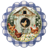 ROUND Digital Graphic Design WELCOME TO THE COOP 3 Rooster Hens Daisies Floral Wedding Gift First Home Sublimation Decoupage PNG SVG Country Farmhouse Home Kitchen Decor Wall Art Shelf Sitter Gift Crafters Delight - JAMsCraftCloset