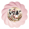ROUND Digital Graphic Design FARM LIFE - COW PIGS BIRD Floral Wedding Gift First Home Sublimation Decoupage PNG SVG Country Farmhouse Home Kitchen Decor Wall Art Shelf Sitter Gift Crafters Delight - JAMsCraftCloset