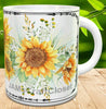 MUG Coffee Full Wrap Sublimation Digital Graphic Design Download SUNFLOWER 1 SVG-PNG Crafters Delight {{ JAMsCraftCloset }}