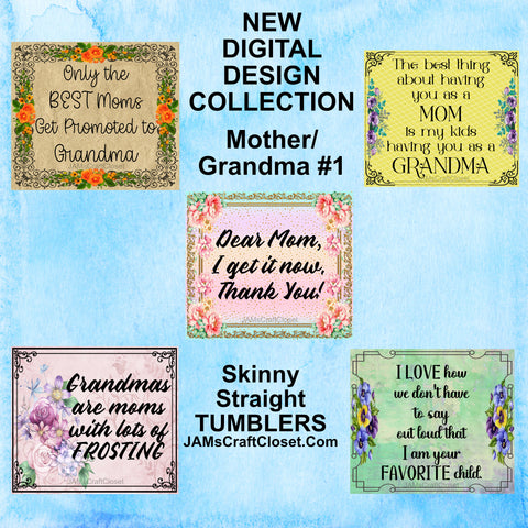 BUNDLE 1 TUMBLER Full Wrap Sayings Quotes Graphic Design Downloads SVG PNG JPEG Files Sublimation MOM AND GRANDMA SAYINGS Design Mothers Day Crafters Delight - JAMsCraftCloset {{ JAMsCraftCloset }}