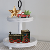 Tin Vintage Tin Box Company Design Santa's Railroad HO HO HO Delivery Train Truck Collectible Gift Idea {{ JAMsCraftCloset }}