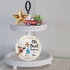 ROUND Digital Graphic Design OH DEER - CHRISTMAS IS HERE Sublimation PNG SVG Lake House Sign Farmhouse Country Home Cabin HOLIDAY Wall Art Wreath Design Gift Crafters Delight HAPPY CRAFTING {{ JAMsCraftCloset }}