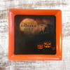 TRAY Orange Plastic Square Decoupaged Hand Painted Upcycled Repurposed Wall Art WELCOME HOME Home Decor Halloween Decor Wall Art Gift - JAMsCraftCloset