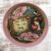 Cake Pan Round Pink YOU HAD ME AT HELLO Hearth and Roses LOVE Wall Art Handmade Hand Painted Repurposed Upcycled Wedding Wedding Gift Idea - JAMsCraftCloset