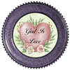 ROUND DIGITAL Graphic Design GOD IS LOVE Sublimation PNG SVG Country Farmhouse Home Decor Sign Shelf Sitter Wall Art Decor Wreath FAITH Design Gift Crafters Delight - JAMsCraftCloset