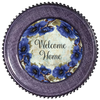 ROUND Digital Graphic Design BLUE POPPIES - WELCOME HOME Wedding Gift First Home Sublimation PNG SVG Country Farmhouse Home Decor Sign Wall Art Gift Crafters Delight - JAMsCraftCloset