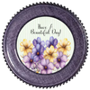 ROUND Digital Graphic Design HAVE A BEAUTIFUL DAY Purple Yellow Floral Wedding Gift First Home Sublimation Decoupage PNG SVG Country Farmhouse Home Decor Wall Art Shelf Sitter Gift Crafters Delight - JAMsCraftCloset