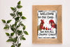 Garden Flag Digital Design Sublimation Chickens Graphic SVG-PNG-JPEG Download WELCOME TO OUR COOP Crafters Delight {{ JAMsCraftCloset }}