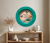 PLATE CHARGER TEAL AQUA PLASTIC ROUND DECOUPAGED Upcycled Repurposed Wall Art or Shelf Sitter YOU GIVE ME ENDLESS BUTTERFLIES Home Decor Wall Art Gift WEDDING - JAMsCraftCloset