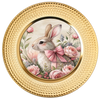 ROUND Digital Graphic Design EASTER BUNNY PINK BOW Sublimation PNG SVG Country Farmhouse Home Decor Sign Holiday Decor Wall Art Decor Wreath Design Gift Crafters Delight - JAMsCraftCloset