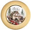 ROUND Digital Graphic Design  MERRY CHRISTMAS OLD TRUCK - CHRISTMAS DESIGN PNG-JPEG-PDF-SVG-Decoupage-Sublimation Design Graphic Country Farmhouse Home Decor HOLIDAY Decor Gift Crafters Delight - JAMsCraftCloset