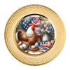 ROUND Digital Graphic Design FOURTH OF JULY HEN Sublimation PNG SVG Lake House Sign Farmhouse Country Home Cabin KITCHEN Wall Art Decor Wreath Design Gift Crafters Delight HAPPY CRAFTING {{ JAMsCraftCloset }}
