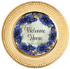 ROUND Digital Graphic Design BLUE POPPIES - WELCOME HOME Wedding Gift First Home Sublimation PNG SVG Country Farmhouse Home Decor Sign Wall Art Gift Crafters Delight - JAMsCraftCloset