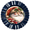 ROUND Digital Graphic Design  SANTA FACE HOLLY POINSETTIAS - CHRISTMAS DESIGN PNG-JPEG-PDF-SVG-Decoupage-Sublimation Design Graphic Country Farmhouse Home Decor HOLIDAY Decor Gift Crafters Delight - JAMsCraftCloset