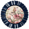 ROUND Digital Graphic Design EASTER BUNNY PINK BOW Sublimation PNG SVG Country Farmhouse Home Decor Sign Holiday Decor Wall Art Decor Wreath Design Gift Crafters Delight - JAMsCraftCloset