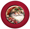 ROUND Digital Graphic Design  SANTA FACE HOLLY POINSETTIAS - CHRISTMAS DESIGN PNG-JPEG-PDF-SVG-Decoupage-Sublimation Design Graphic Country Farmhouse Home Decor HOLIDAY Decor Gift Crafters Delight - JAMsCraftCloset
