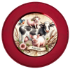 ROUND Digital Graphic Design FARM LIFE - COW PIGS BIRD Floral Wedding Gift First Home Sublimation Decoupage PNG SVG Country Farmhouse Home Kitchen Decor Wall Art Shelf Sitter Gift Crafters Delight - JAMsCraftCloset