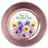 ROUND Digital Graphic Design HAVE A BEAUTIFUL DAY Purple Yellow Floral Wedding Gift First Home Sublimation Decoupage PNG SVG Country Farmhouse Home Decor Wall Art Shelf Sitter Gift Crafters Delight - JAMsCraftCloset