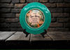 PLATE CHARGER TEAL AQUA PLASTIC ROUND DECOUPAGED Upcycled Repurposed Wall Art EVERY LOVE STORY IS BEAUTIFUL Home Decor Wall Art Gift WEDDING - JAMsCraftCloset