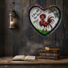 Valentine Heart-Shaped Tin Wall Art Handmade Hand Painted Love Saying - I AM ALL YOU NEED Holiday Decoration Gift Idea Crafters Delight {{ JAMsCraftCloset }}