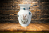 Glass VASE Decoupaged EASTER BUNNIES WITH BASKET AND EGGS Holiday Decor Wedding Decor Shelf Sitter Vase Shabby Chic Victorian BoHo Decor Gift Idea - JAMsCraftCloset