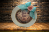 PLATE CHARGER CREAM With Brown Border PLASTIC ROUND DECOUPAGED Upcycled Repurposed Wall Art or Shelf Sitter EVERY FLOWER BLOOMS IN ITS OWN TIME Home Decor Gift WEDDING - JAMsCraftCloset