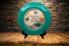PLATE CHARGER TEAL AQUA PLASTIC ROUND DECOUPAGED Upcycled Repurposed Wall Art or Shelf Sitter YOU GIVE ME ENDLESS BUTTERFLIES Home Decor Wall Art Gift WEDDING - JAMsCraftCloset