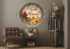 Galvanized Metal Round TRAY Farmhouse Country Coffee Bar Wall Art GOOD MORNING Handmade Gift Idea  - JAMsCraftCloset